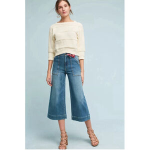 Anthropologie Pilcro and the letterpress Utility High Rise Cropped Wide Leg Jean